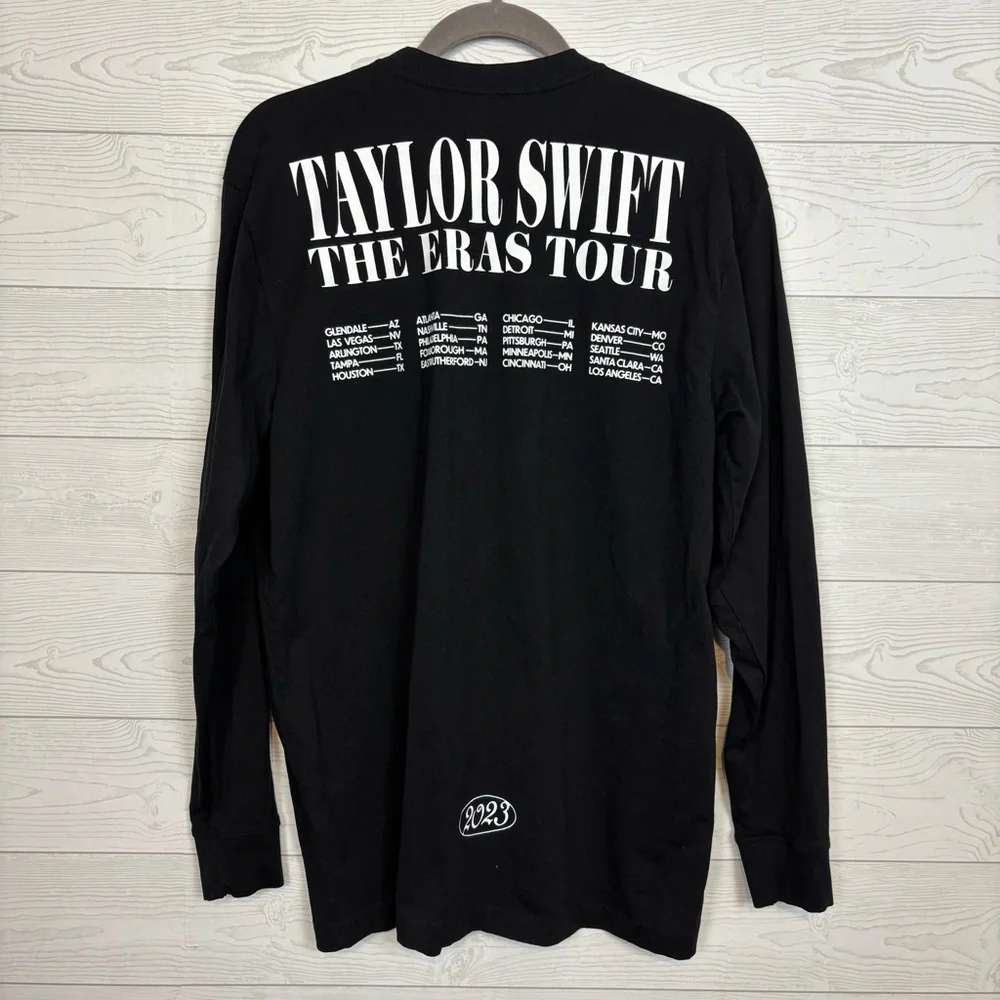 2023 TAYLOR SWIFT THE ERAS TOUR BLACK LONG SLEEVE TEE OFFICIAL AUTHENTIC LARGE - Picture 6 of 10